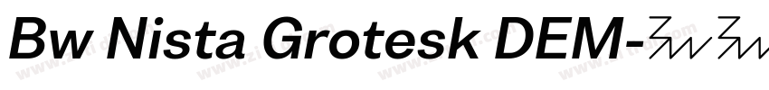 Bw Nista Grotesk DEM字体转换